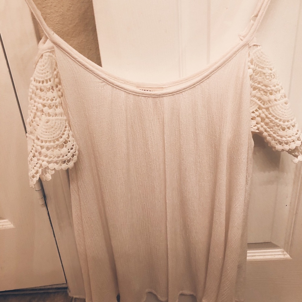 White Crop Top with Lace
